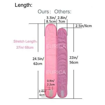 EUICAE Hairband, Spa Headband - Hair Wrap, Sweat Headband, Non-slip Stretchable Washable Makeup Headband for Face Wash Facial Treatment Sport - Fits All, White (Mixed color), 6 Count