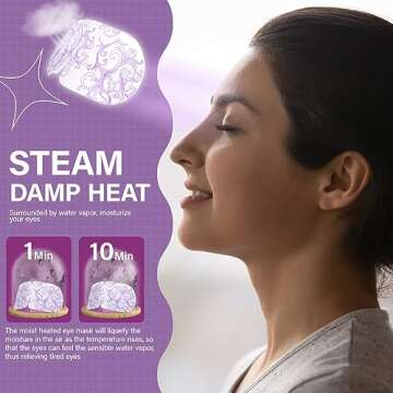 16 Packs Steam Eye Masks for Dry Eyes Self Heated Eye Mask Disposable Sleep Mask Soothing Headache R...