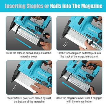 DURATECH Cordless Brad Nailer with Rechargeable Battery