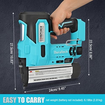 DURATECH Cordless Brad Nailer with Rechargeable Battery