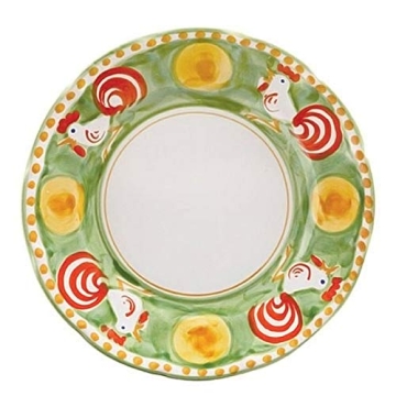 Vietri Campagna Gallina Dinner Plate - 10" Handcrafted Terra Cotta Ceramic Dinnerware