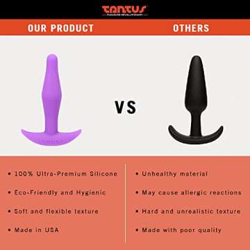 Tantus Adult Toys Little Flirt Butt Plug - Ultra-Premium & Flexible Sex Toy for Sexual Wellness - Silicone Satin Prostate Massager, Waterproof, Anal Plug, Pleasure for Men, Women, Couples - Lilac
