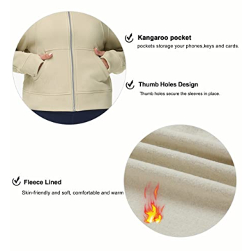 Warm and Stylish Women's Full-Zip Fleece Hoodie