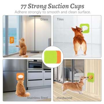 MateeyLife Licking Mats for Dogs and Cats, Premium Lick Pad with Suction Cups for Dog Anxiety Relief, Dog Puzzle Enrichment Toys for Boredom Reducer, Dog Food Mat Perfect for Bathing Grooming