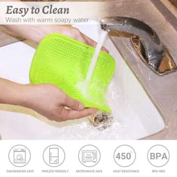 MateeyLife Licking Mats for Dogs and Cats, Premium Lick Pad with Suction Cups for Dog Anxiety Relief, Dog Puzzle Enrichment Toys for Boredom Reducer, Dog Food Mat Perfect for Bathing Grooming