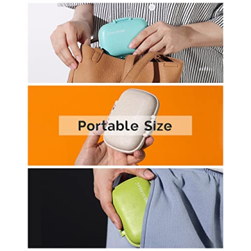 MEACOLIA 8 Compartment Travel Pill Organizer Multi-Colored