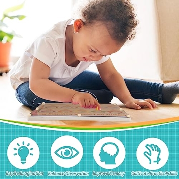 GENTEACO Wooden Magnets Board Puzzle for Toddlers - Montessori Toys