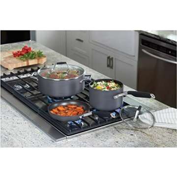 Calphalon 8 Piece Pots and Pans Set, Nonstick Kitchen Cookware with Stay-Cool Stainless Steel Handle...