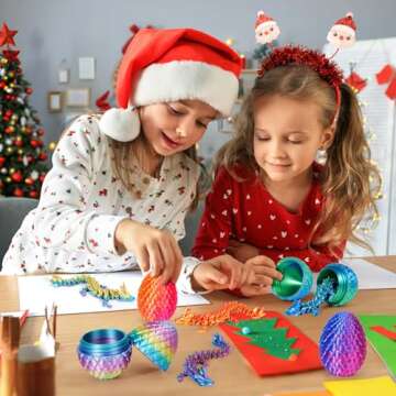 4PCS 3D Printed Easter Dragon Egg Set - Interactive Fidget Toy