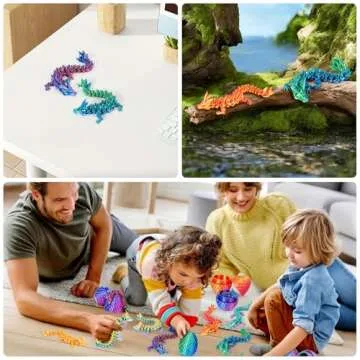 4PCS 3D Printed Easter Dragon Egg Set for Kids