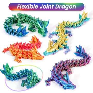 4PCS 3D Printed Easter Dragon Egg Set for Kids