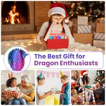 4PCS 3D Printed Easter Dragon Egg Set for Kids