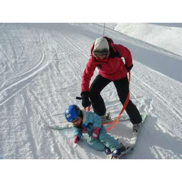 skiguard Ski Harness Trainer for Kids: Helping Toddler Learn to Ski with Support, Kids Ski Harness with Back Gripper Handle and Long Ski Leash, Child Ski Harness with Backpack for Age 2-8