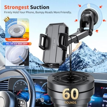3-in-1 SUUSON Car Phone Holder for iPhone Android