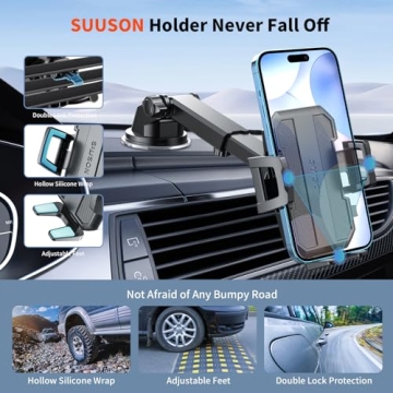3-in-1 SUUSON Car Phone Holder for iPhone Android