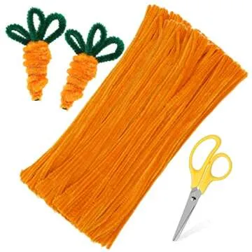 300 PCS Pipe Cleaners, Black Orange Chenille Stems Creative Craft Pipe Cleaners for St. Patrick's Day Christmas Crafts Decorations, Boutiques, Sewing, Weddings, Home