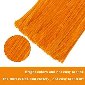 300 PCS Pipe Cleaners, Black Orange Chenille Stems Creative Craft Pipe Cleaners for St. Patrick's Day Christmas Crafts Decorations, Boutiques, Sewing, Weddings, Home