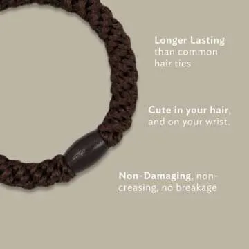 L. Erickson Grab & Go Pony Hair Ties - Camel Beige - 8 Pack Grab and Go Ponytail Holders - Hair Ties...