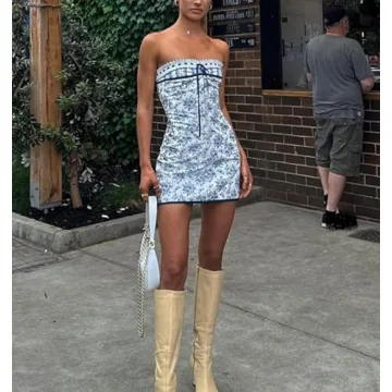 NUFIWI Strapless Mini Dress for Summer Style