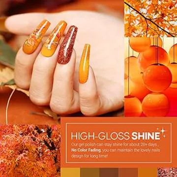 modelones 20 Colors Gel Nail Polish Kit- Fall Winter Gel Polish Set Soak Off Nail Polish Kit with Bond Primer Glossy&Matte Top Base Coat DIY at Home