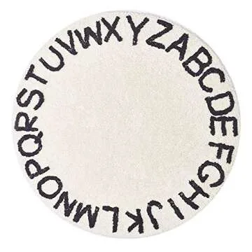 ABC Large Baby Rug for Nursery Playful Learning Cuddle Area