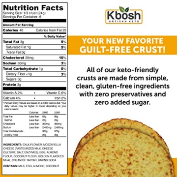 KBosh Keto Crusts - Delicious Low Carb Pizza Crusts