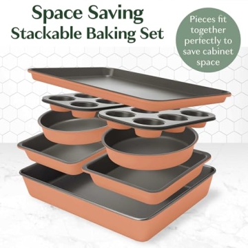 Goodful All-In-One Nonstick Bakeware Set 8-Piece for Baking