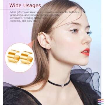 Stylish 18 Pairs Ear Cuff Set for Non-Pierced Ears
