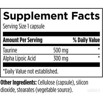 Designs for Health Lipoic Acid Supreme - 300mg Alpha Lipoic Acid with Taurine - Vegan, Non-GMO ALA Supplement (60 Capsules)