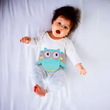 Superse Colic and Gas Relief for Newborns - Colic Calm Baby Heating Pad Belly Band for Upset Stomach and Baby Reflux - Warm Aroma Stomach Band for Fussy Infant Gas with Washcloth (Blue owl)