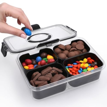 KEYVOZ Snackle Box - Portable Snack Organizer for Travel