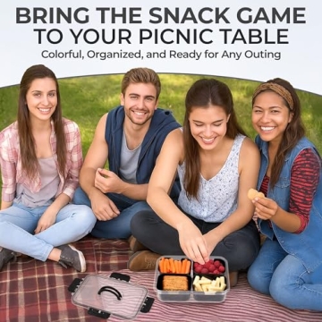 KEYVOZ Snackle Box - Portable Snack Organizer for Travel