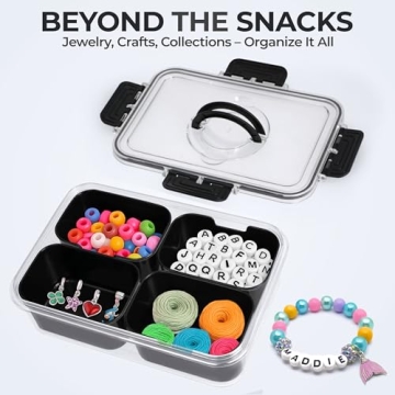 KEYVOZ Snackle Box - Portable Snack Organizer for Travel