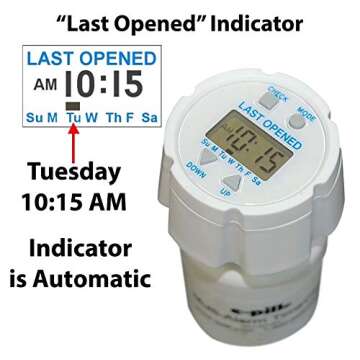 e-pill TimeCap & Bottle with Reminder and Timestamp