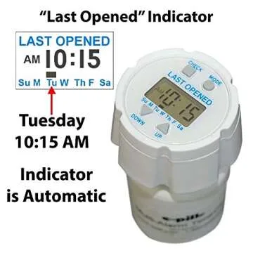 e-pill TimeCap & Bottle with Reminder and Timestamp
