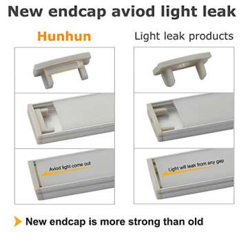 hunhun 10-Pack 3.3ft/1Meter U Shape LED Aluminum Channel System with Milky Cover, End Caps and Mounting Clips, Aluminum Profile for LED Strip Light Installations, Very Easy Installation