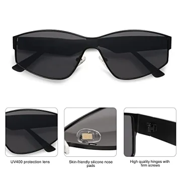 SOJOS Vintage Cat Eye Sunglasses for Stylish UV400 Protection