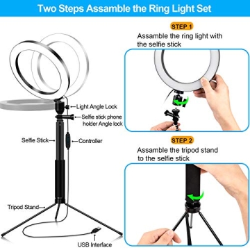 8 Inch Selfie Ring Light Tripod for Streamers and Vloggers