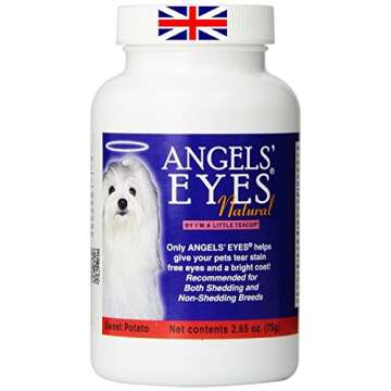 ANGELS' EYES Natural Tear Stain Prevention Sweet Potato Powder for Dogs | All Breeds | No Wheat No Corn | Daily Support for Eye Health | Proprietary Formula |Limited Ingredients | Vegetarian | 75g