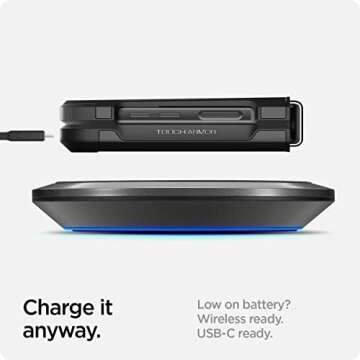 Spigen Tough Armor [Hinge Protection] Designed for Galaxy Z Flip 4 Case (2022) - Black