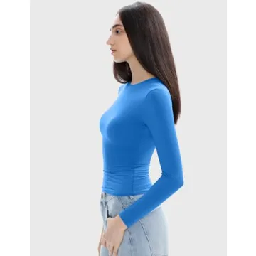 C202 Women’s Long Sleeve Crew Neck Tops for Fall