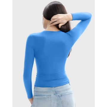 C202 Women’s Long Sleeve Crew Neck Tops for Fall