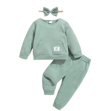 Weebaby 3T Girl Clothes Toddler Winter Clothing Sweatsuit Top Pants Set Little Clothes Girl Fall Win...