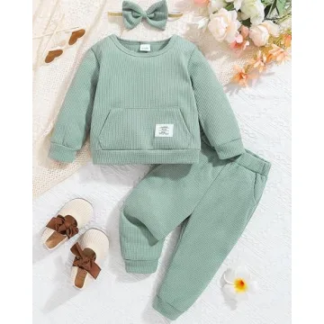 Weebaby 3T Toddler Girls Winter Sweatsuit Set for Fun