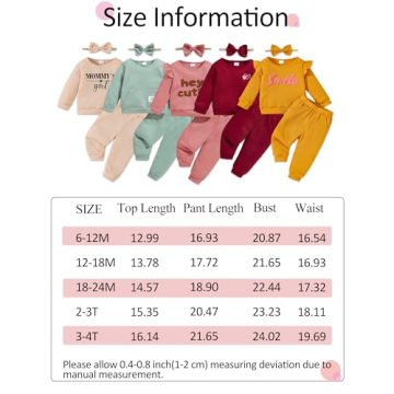 Weebaby 3T Toddler Girls Winter Sweatsuit Set for Fun