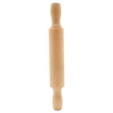 Wooden Mini Rolling Pin, 5 Inches Long, Pack of 12, Great for in The Kitchen, Play-doh, Crafting and Imaginative Play, by Woodpeckers