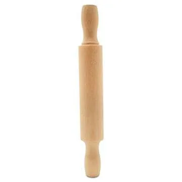 Wooden Mini Rolling Pin, 5 Inches Long, Pack of 12, Great for in The Kitchen, Play-doh, Crafting and Imaginative Play, by Woodpeckers