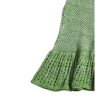 Stylish SOLY HUX Halter Top Ruffle Skirt Set Green