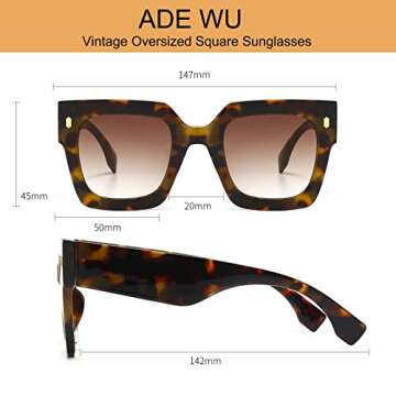 Trendy Oversized Sunglasses for Women UV400 Protection