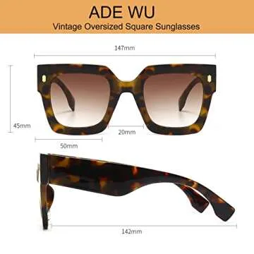 Trendy Oversized Sunglasses for Women UV400 Protection